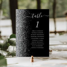Boda de brillo de plata negro