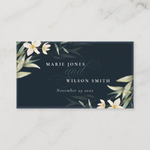 Tarjeta De Mesa Boda de Bunch Floral Floral de la Marina Blanca