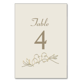 Tarjeta De Mesa Boda de caligrafía dorada