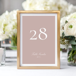 Tarjeta De Mesa Boda de caligrafía formal clásica de tonos rosados