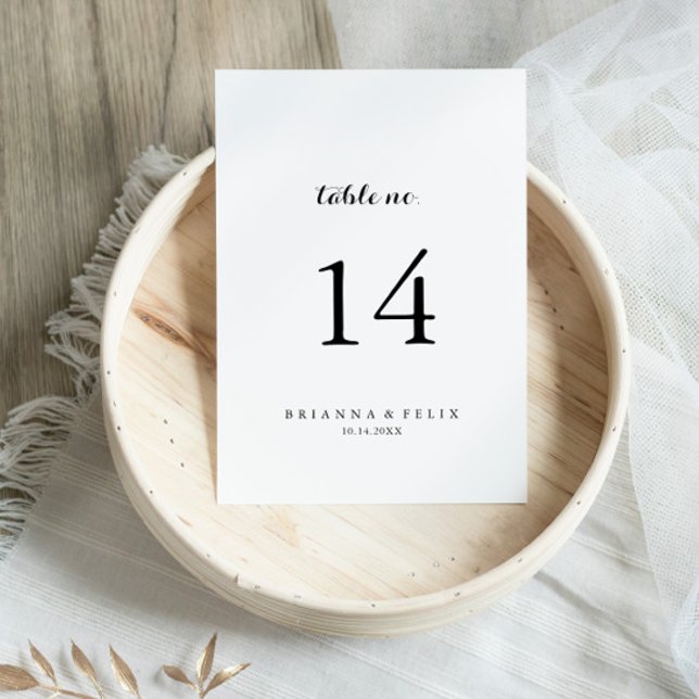 Tarjeta De Mesa Boda de caligrafía moderna (Subido por el creador)