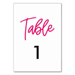 Tarjeta De Mesa Boda de caligrafía moderna