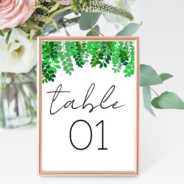Tarjeta De Mesa Boda de canopy de hoja verde (Subido por el creador)