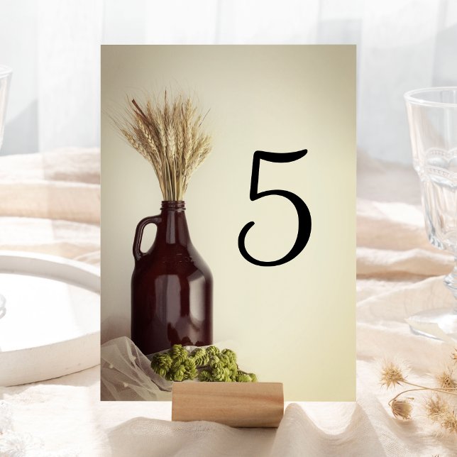 Tarjeta De Mesa Boda de Cervecería de Crecimiento, Cepa y Trigo (Subido por el creador)