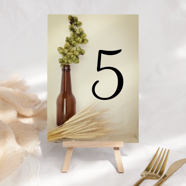 Tarjeta De Mesa Boda de Cervecería de Trigo y Cepas Secas (Subido por el creador)