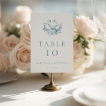 Boda de cisnes florales azules vintage