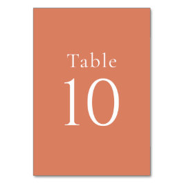 Tarjeta De Mesa Boda de cítricos Naranja mínimo simple