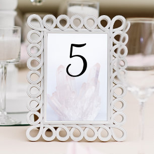 Tarjeta De Mesa Boda de cristales púrpura de lavanda ligera