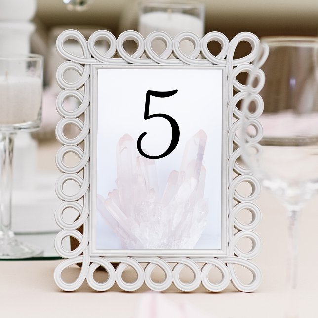 Tarjeta De Mesa Boda de cristales púrpura de lavanda ligera (Subido por el creador)