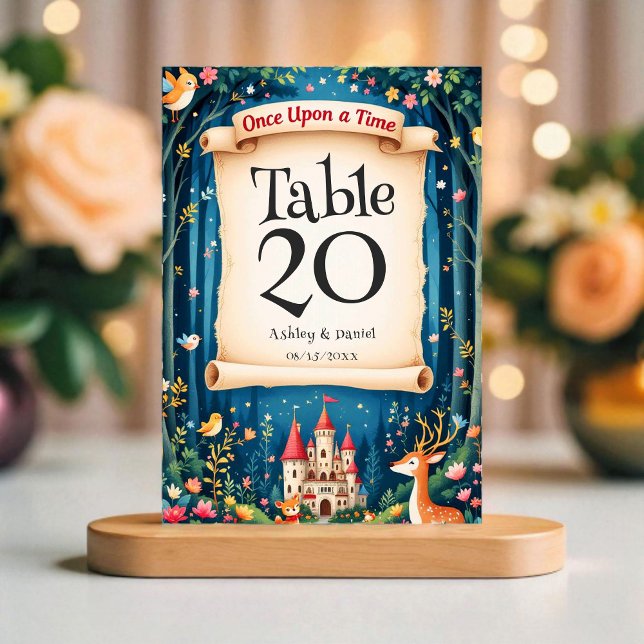 Tarjeta De Mesa Boda de cuento de hadas del castillo del bosque de (Subido por el creador)