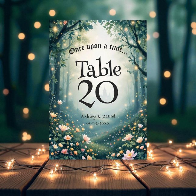 Tarjeta De Mesa Boda de cuento de hadas forestal encantado (Subido por el creador)