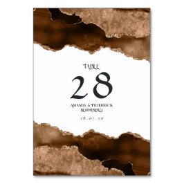 Tarjeta De Mesa Boda de desert Gold Agate