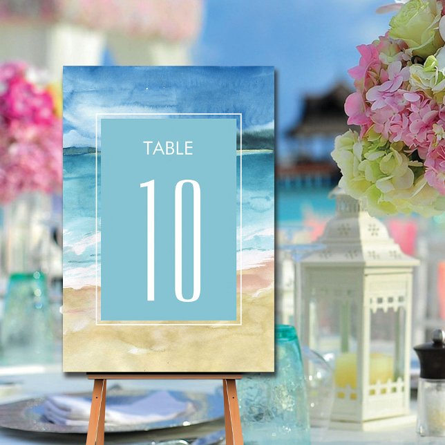 Tarjeta De Mesa Boda de destino de marea acuática (Subido por el creador)
