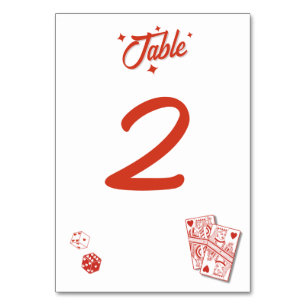 Tarjeta De Mesa Boda de destino del Casino de Las Vegas - Blanco R