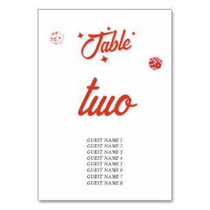 Tarjeta De Mesa Boda de Destino en el Casino de Las Vegas Tablero 