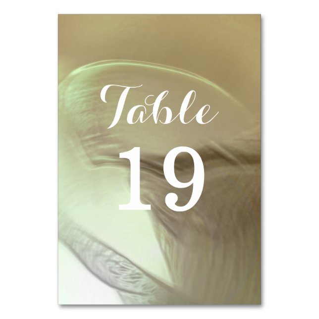 Tarjeta De Mesa Boda de detalles de flores románticas (Anverso)