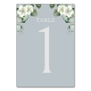 Tarjeta De Mesa Boda de diseño de eucalipto moderno