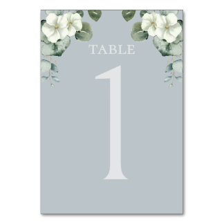 Tarjeta De Mesa Boda de diseño de eucalipto moderno