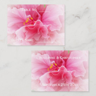 Tarjeta De Mesa Boda de diseño floral rosa