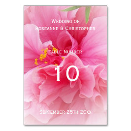 Tarjeta De Mesa Boda de diseño floral rosa