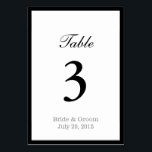 Tarjeta De Mesa Boda de doble cara de la frontera intrépida simple<br><div class="desc">La tabla de doble cara de la frontera intrépida simple numera tarjetas de la tabla de la boda. 
 
 Aquí están los productos a juego: 
 Tarjeta de RSVP 

 Carta del asiento</div>
