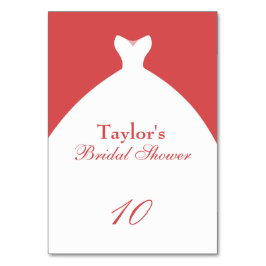 Tarjeta De Mesa Boda de ducha de novia rosa