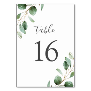 Tarjeta De Mesa Boda de energía ecológica de eucalipto