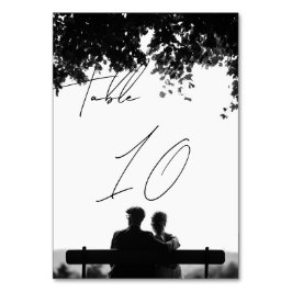 Tarjeta De Mesa Boda de estilo de escritura a mano de Moda casual