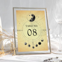 Boda de Fases de Luna Negra Celestial Vintage