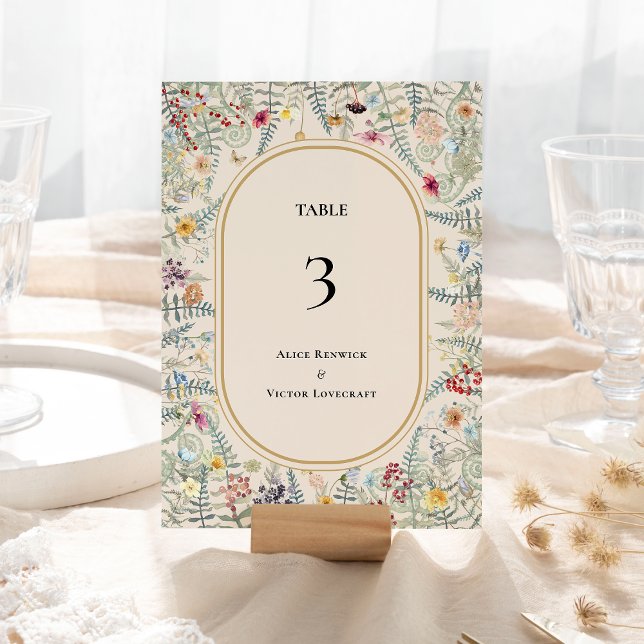 Tarjeta De Mesa Boda de Fern Beige (Subido por el creador)