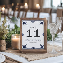 Boda de Fiesta Sencillo Floral Azul Mexicano