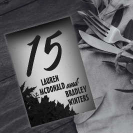 Tarjeta De Mesa boda de Film Noir de los años 40