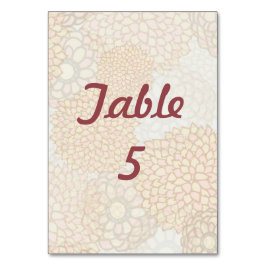 Tarjeta De Mesa Boda de flores coloridas