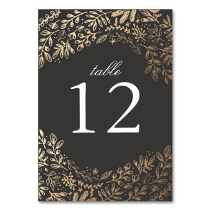 Tarjeta De Mesa Boda de Flores de Cosecha