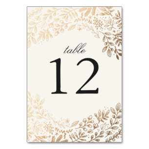 Tarjeta De Mesa Boda de Flores de Cosecha