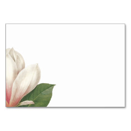Tarjeta De Mesa Boda de Flores de Magnolia del Sur | Rosa y blanco