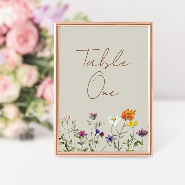 Tarjeta De Mesa Boda de flores silvestres (Subido por el creador)