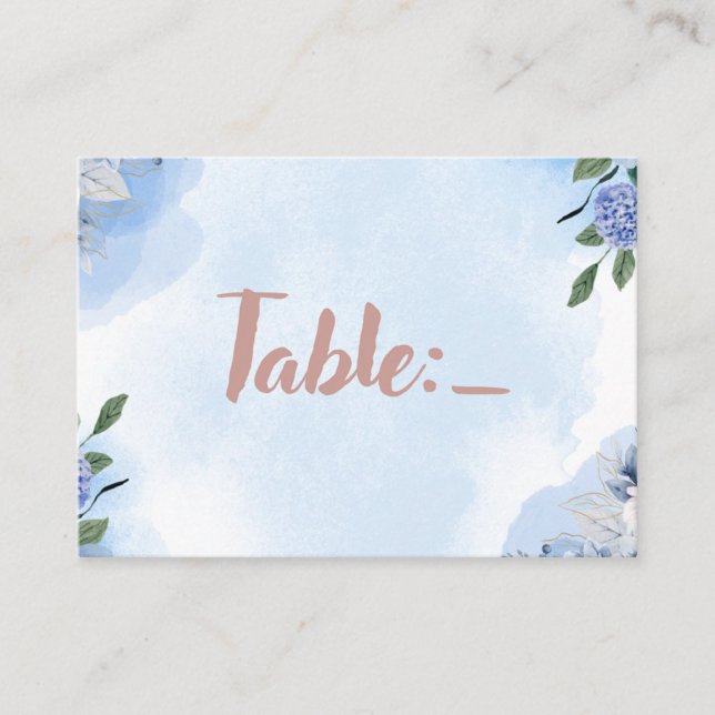 Tarjeta De Mesa Boda de flores silvestres (Anverso)