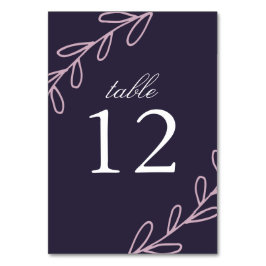 Tarjeta De Mesa Boda de flores silvestres