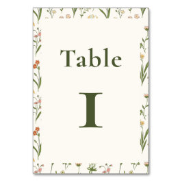 Tarjeta De Mesa Boda de flores silvestres rústicas recepción flora