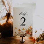 Tarjeta De Mesa Boda de follaje de caída rusa<br><div class="desc">Número de la Mesa Rústica Foliage Boda con hojas vibrantes y detalles rústicos que encantarán a sus huéspedes. Todo el texto es editable - Haga clic en el botón "Personalizar adicional" para editarlo. Artículos coincidentes en el diseño del fiesta Cava de nuestra tienda</div>