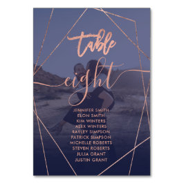 Tarjeta De Mesa Boda de fotos de la marina de terrario de escritur