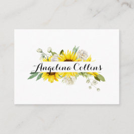 Tarjeta De Mesa Boda de girasol acuarela rosa blanca 
