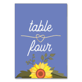 Tarjeta De Mesa Boda de girasoles