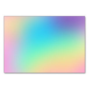 Tarjeta De Mesa Boda de gradiente de arcoiris Pastel