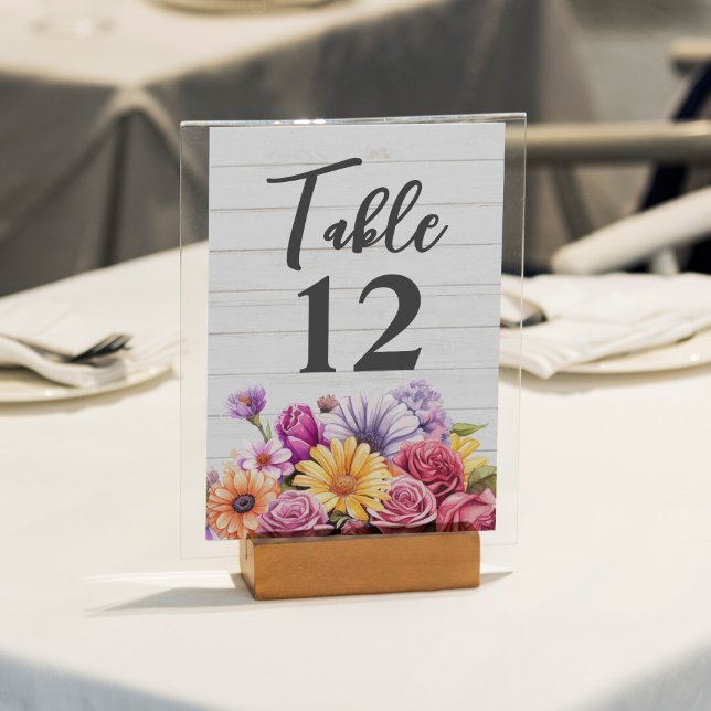 Tarjeta De Mesa Boda de granjas florales y rusas (Subido por el creador)