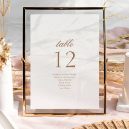 Tarjeta De Mesa Boda de guión de nombres de invitados de guión ele