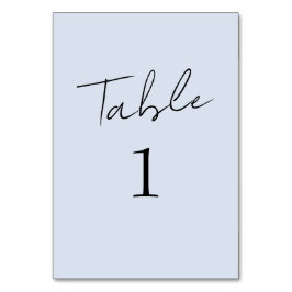 Tarjeta De Mesa Boda de guiones azul y turbio