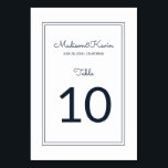 Tarjeta De Mesa Boda de guiones cursivos simple y minimalista<br><div class="desc">Perfecto para tarjetas de mesa enmarcadas. Compuesto por simples marcos rectos con guión cursivo juguetón y tipografía sans serif. Todo contra un fondo de blanco puro. Estos elementos son sencillos, modernos, lúdicos y luminosos. Este es el diseño exclusivo de la revista White Paper Birch Co. para Zazzle. Disponible aquí: http://www.zazzle.com/whitepaperbirch...</div>