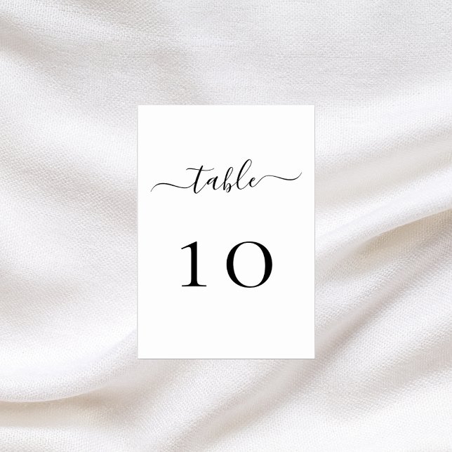Tarjeta De Mesa Boda de guiones en blanco negro (Subido por el creador)